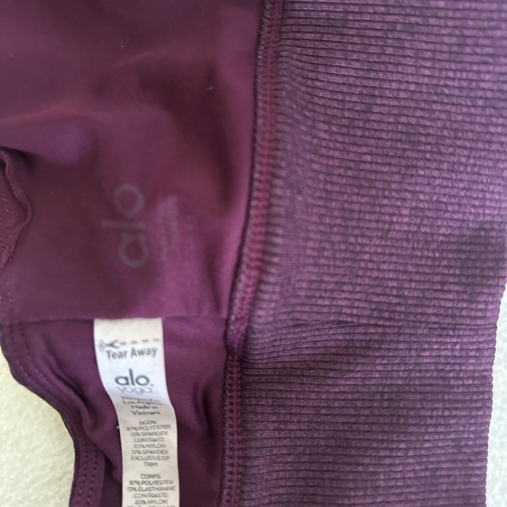 ALO Yoga Dark Purple Strappy Sports Bra - Picture 3 of 4